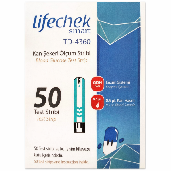 Lifechek Smart TD-4360 Kan Şekeri Ölçüm Stripi 50 Adet